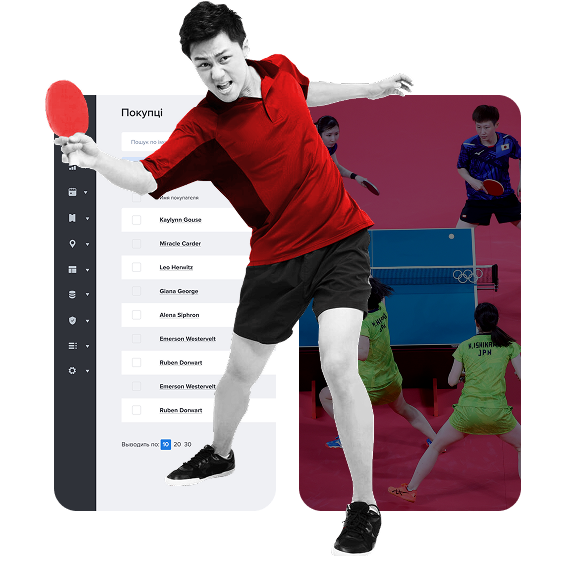Table tennis ticketing CRM software